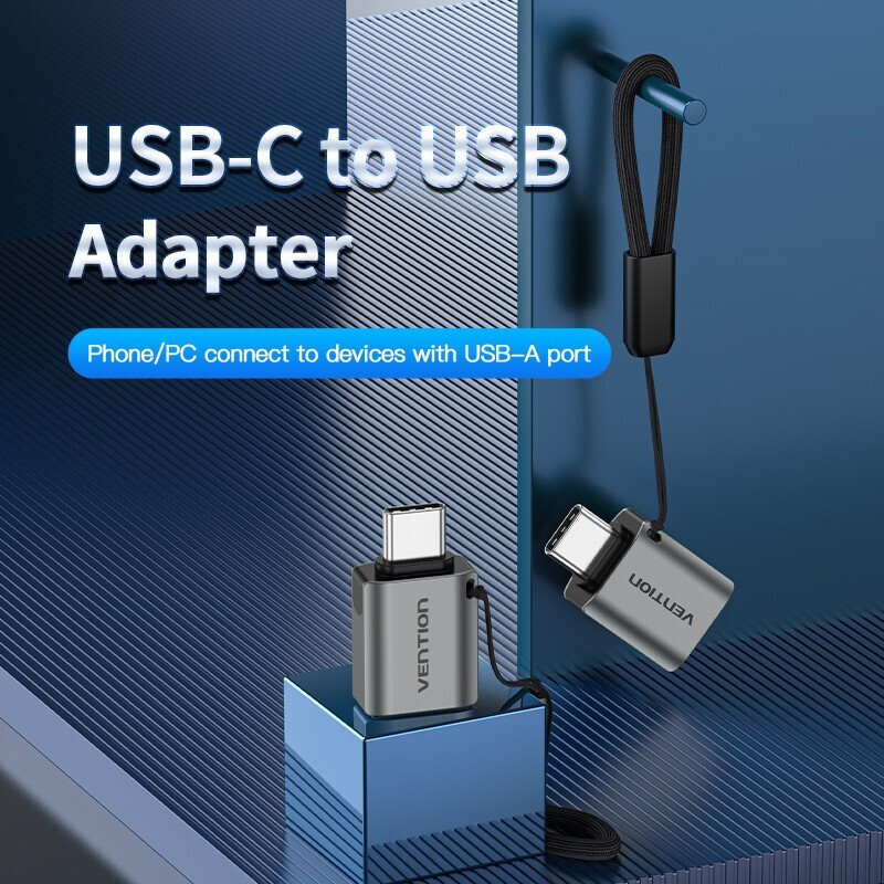 Μετατροπέας Vention USB-C Male σε USB-A Female (CDQH0) Grey