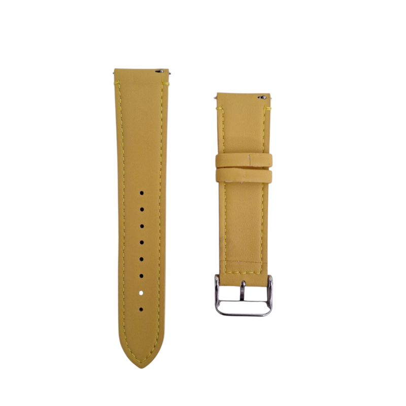 Ανταλλακτικό λουράκι QuickFit Microfiber Leather with Silver Buckle Xiaomi Watch 2 / Watch 2 Pro / Watch S3 (22mm) Yellow