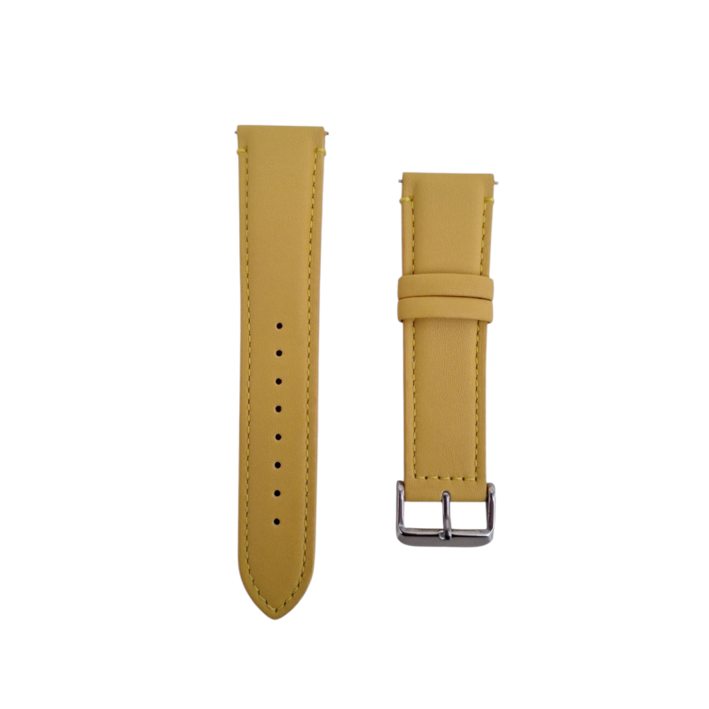 Ανταλλακτικό λουράκι QuickFit Microfiber Leather with Silver Buckle Xiaomi Watch 2 / Watch 2 Pro / Watch S3 (22mm) Yellow