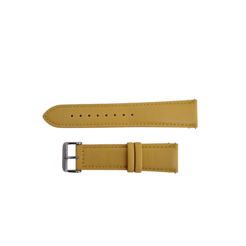 Ανταλλακτικό λουράκι QuickFit Microfiber Leather with Silver Buckle Xiaomi Watch 2 / Watch 2 Pro / Watch S3 (22mm) Yellow