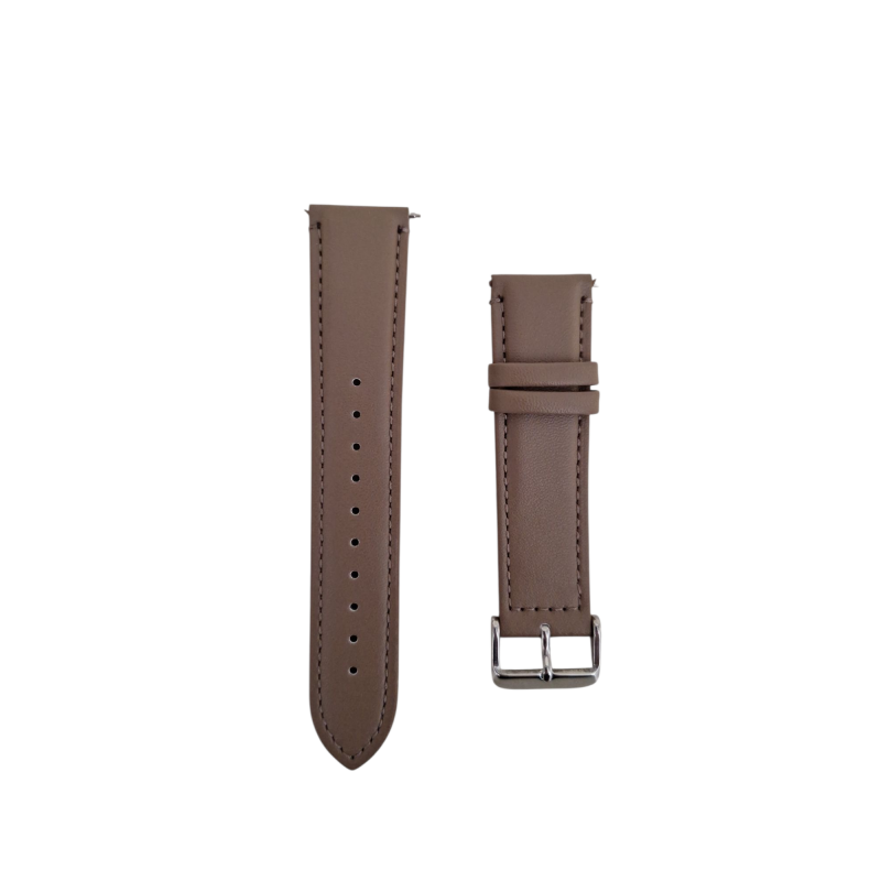 Ανταλλακτικό λουράκι QuickFit Microfiber Leather with Silver Buckle Xiaomi Watch 2 / Watch 2 Pro / Watch S3 (22mm) Brown