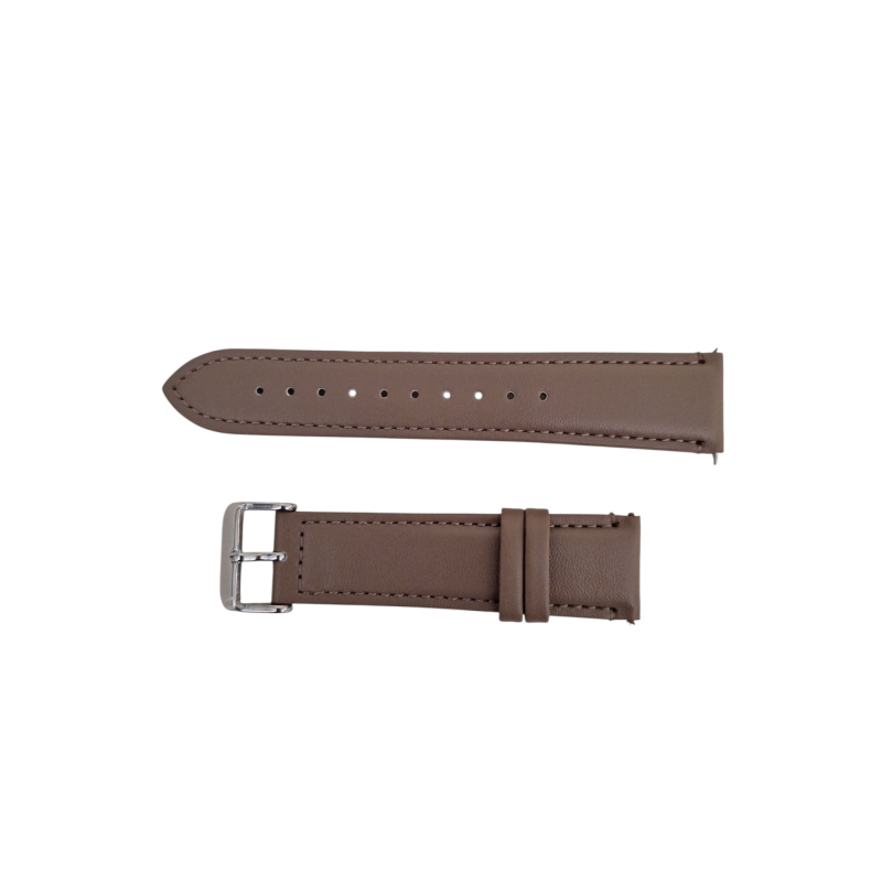 Ανταλλακτικό λουράκι QuickFit Microfiber Leather with Silver Buckle Xiaomi Watch 2 / Watch 2 Pro / Watch S3 (22mm) Brown