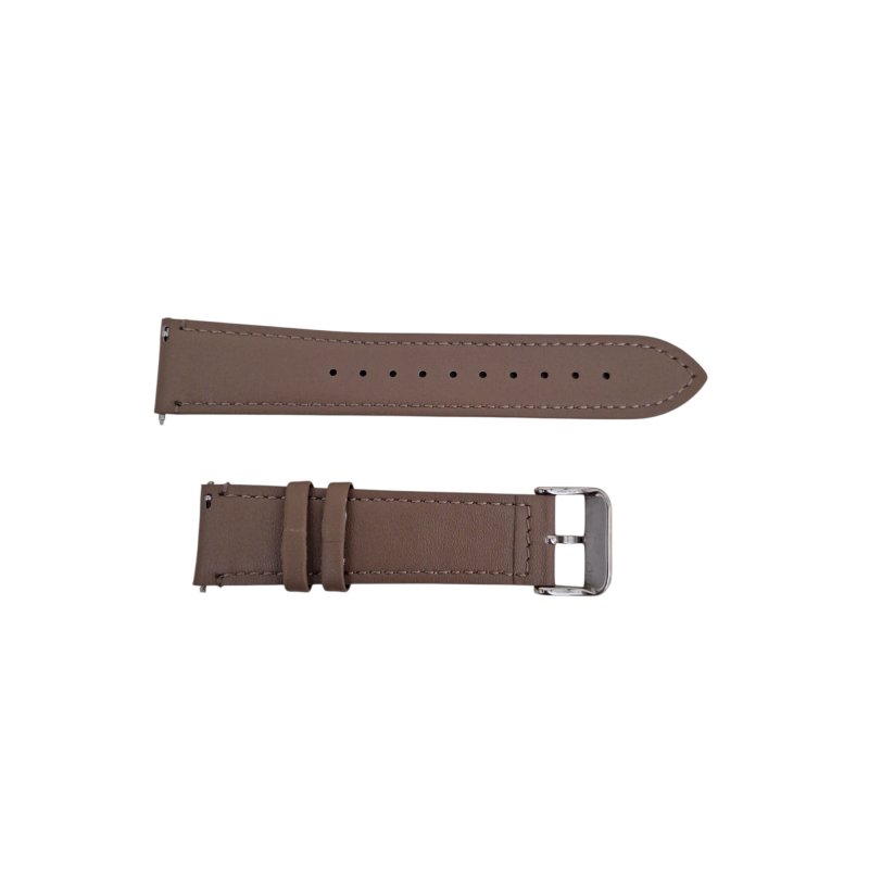 Ανταλλακτικό λουράκι QuickFit Microfiber Leather with Silver Buckle Xiaomi Watch 2 / Watch 2 Pro / Watch S3 (22mm) Brown