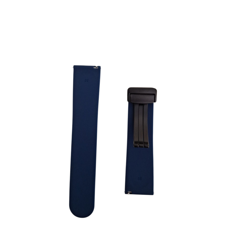 Ανταλλακτικό λουράκι Magnetic D-Buckle QuickFit Silicone Sport Band για Samsung Galaxy Watch3(45mm)/Watch(46mm)/Xiaomi Haylou LS05/Amazfit GTR(47mm)/2e(46mm)/Stratos 2/3/Mi Watch(46mm)/Huawei GT/Active/GT 2/Pro/Honor GS Pro/Magic/2(46mm) Classic Navy Blue