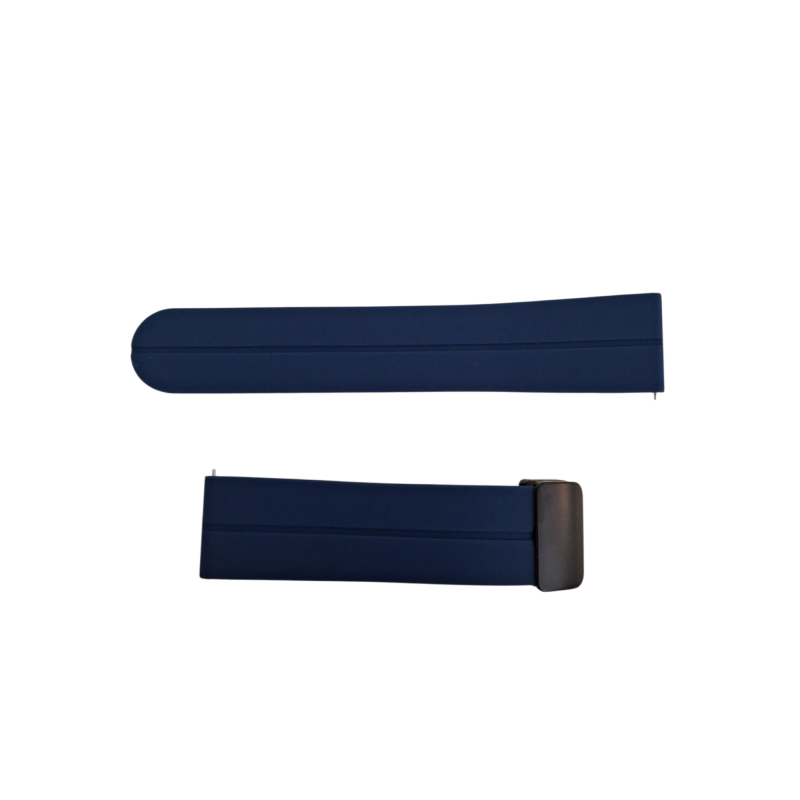 Ανταλλακτικό λουράκι Magnetic D-Buckle QuickFit Silicone Sport Band για Samsung Galaxy Watch3(45mm)/Watch(46mm)/Xiaomi Haylou LS05/Amazfit GTR(47mm)/2e(46mm)/Stratos 2/3/Mi Watch(46mm)/Huawei GT/Active/GT 2/Pro/Honor GS Pro/Magic/2(46mm) Classic Navy Blue