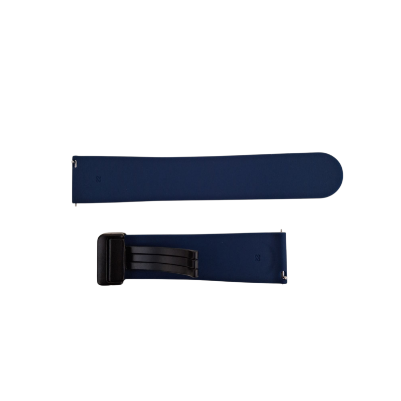 Ανταλλακτικό λουράκι Magnetic D-Buckle QuickFit Silicone Sport Band για Samsung Galaxy Watch3(45mm)/Watch(46mm)/Xiaomi Haylou LS05/Amazfit GTR(47mm)/2e(46mm)/Stratos 2/3/Mi Watch(46mm)/Huawei GT/Active/GT 2/Pro/Honor GS Pro/Magic/2(46mm) Classic Navy Blue