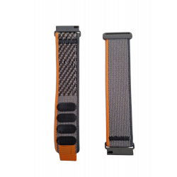 Ανταλλακτικό λουράκι Nylon για Samsung Galaxy Watch3(45mm)/Watch(46mm)/Xiaomi Haylou LS05/Amazfit GTR(47mm)/2e(46mm)/Stratos 2/3/Mi Watch(46mm)/Huawei GT/Active/GT 2/Pro/Honor GS Pro/Magic/2(46mm) (22mm) Classic Grey / Orange