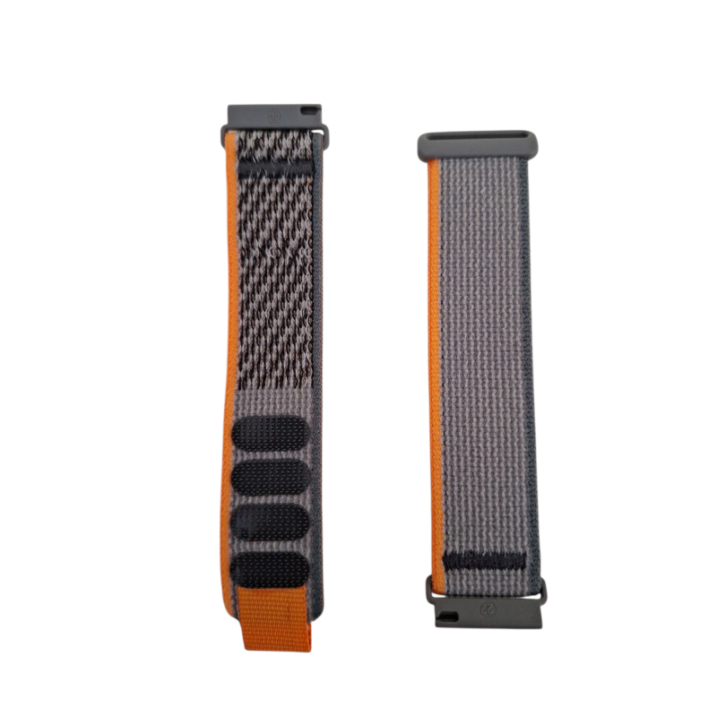 Ανταλλακτικό λουράκι Nylon για Samsung Galaxy Watch3(45mm)/Watch(46mm)/Xiaomi Haylou LS05/Amazfit GTR(47mm)/2e(46mm)/Stratos 2/3/Mi Watch(46mm)/Huawei GT/Active/GT 2/Pro/Honor GS Pro/Magic/2(46mm) (22mm) Classic Grey / Orange