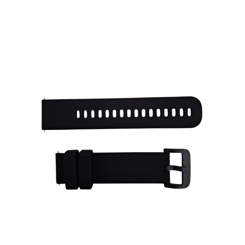 Ανταλλακτικό λουράκι QuickFit Textured για Samsung Galaxy Watch5 (40mm & 42mm)/Watch4 (40mm & 44mm)/ Watch4 Classic (42mm & 46mm)/ Watch3(41mm)/Active 2(40/44mm)/Amazfit GTS 3 (43mm)/GTR(42mm) Black (20mm)