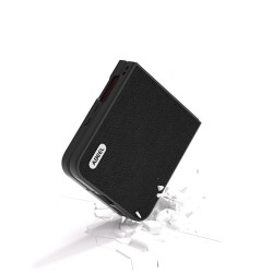 Θήκη ABEEL Real Leather Case Motorola Razr 60 Ultra Black