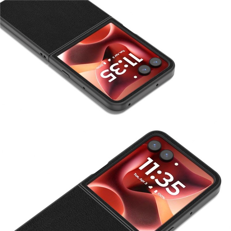 Θήκη ABEEL Real Leather Case Motorola Razr 60 Ultra Black