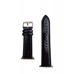 Ανταλλακτικό λουράκι QuickFit Leather With Silicone Buckle Apple Watch 1/2/3/4/5/6/SE/7/8 (42/44/45/49mm) Black