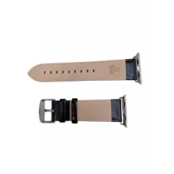 Ανταλλακτικό λουράκι QuickFit Leather With Silicone Buckle Apple Watch 1/2/3/4/5/6/SE/7/8 (42/44/45/49mm) Black