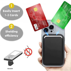 Universal Card Holder με Magsafe ή Ring Sticker με θήκη για κάρτες Black