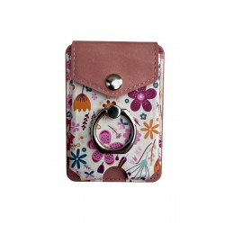 Universal Card Holder με Magsafe/Ring Sticker με Holder Colorful pattern Pink