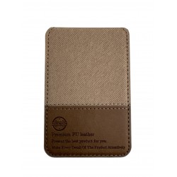 Universal Card Holder with Sticker 3M Αυτοκόλλητο Slanted cloth Brown