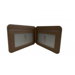 Universal Card Holder with Sticker 3M Αυτοκόλλητο Slanted cloth Brown