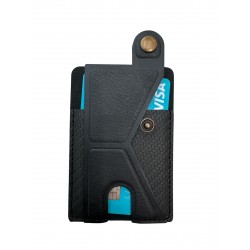 Universal Card Holder with Sticker 3M Αυτοκόλλητο K-shaped Black