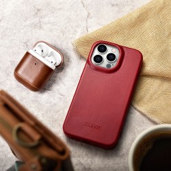 Θήκη iCarer Leather Wallet Apple iPhone 14 Pro Max (6.7″) Red