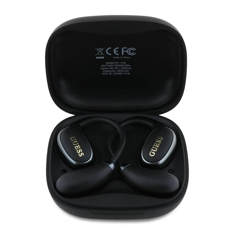 Ακουστικά Guess Satin Classic Logo OWS Wireless Earphones Black Ακουστικά Guess Satin Classic Logo OWS Wireless Earphones Black