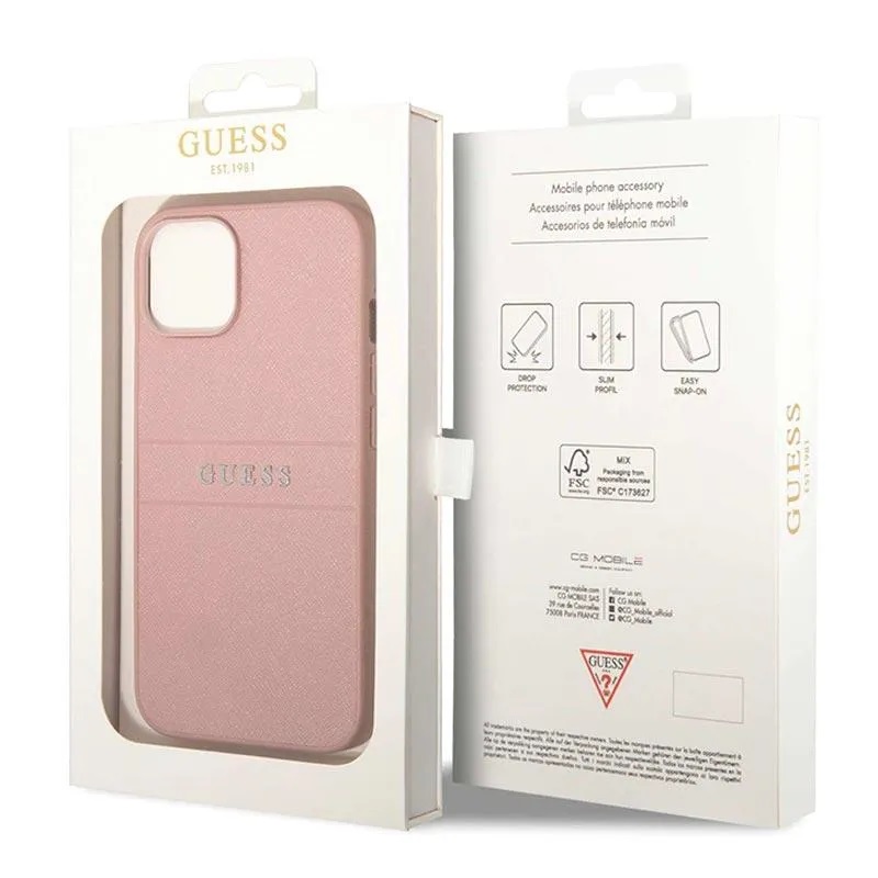 Θήκη Guess PU Leather Saffiano Case Apple iPhone 14 Plus (6.7") Pink Θήκη Guess PU Leather Saffiano Case Apple iPhone 14 Plus (6.7") Pink