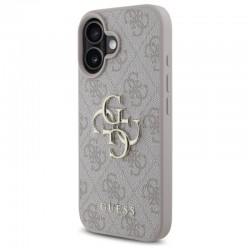 Θήκη Guess PU 4G Metal Logo Case Apple iPhone 16 Plus (6.7") Pink