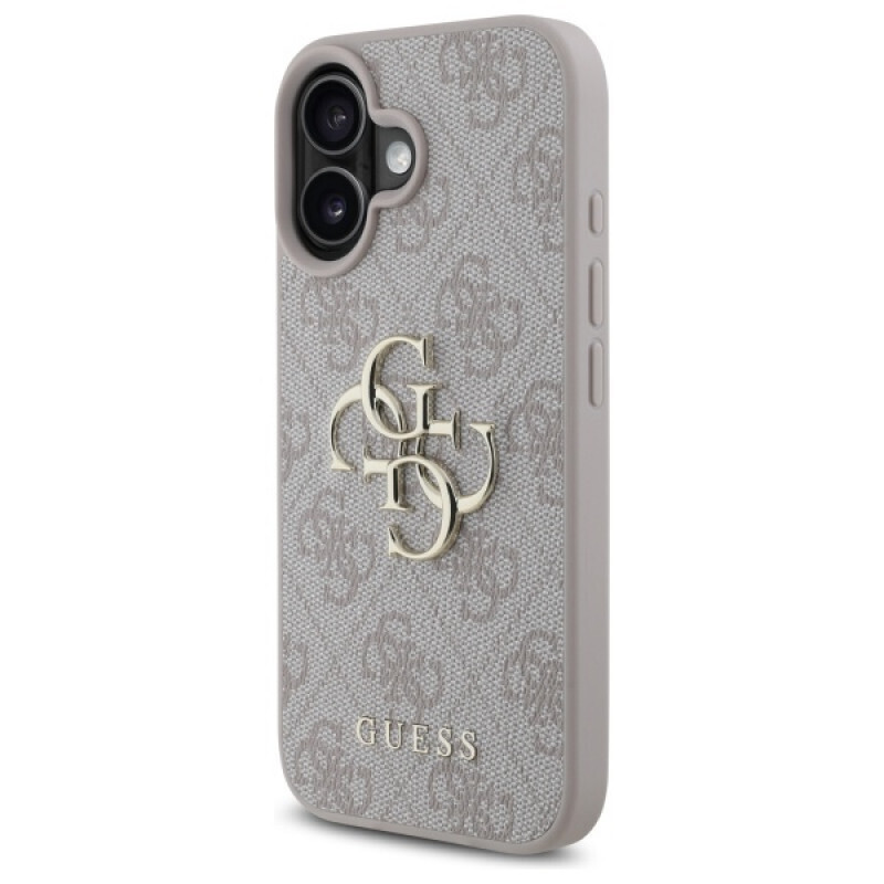 Θήκη Guess PU 4G Metal Logo Case Apple iPhone 16 Plus (6.7") Pink