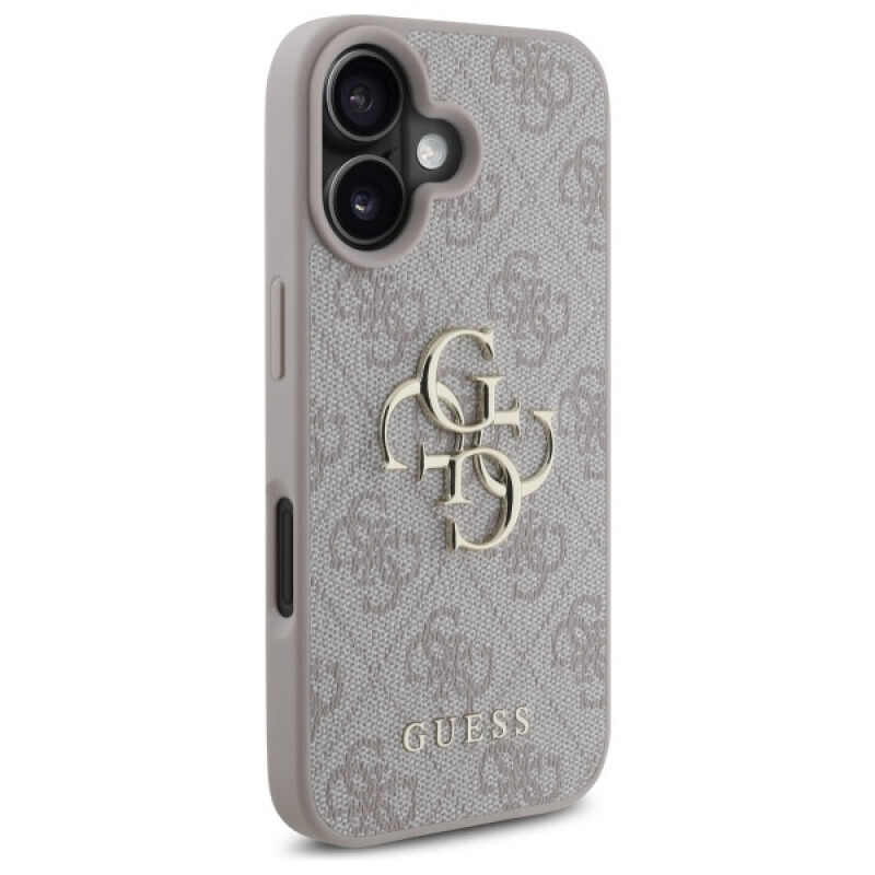 Θήκη Guess PU 4G Metal Logo Case Apple iPhone 16 Plus (6.7") Pink