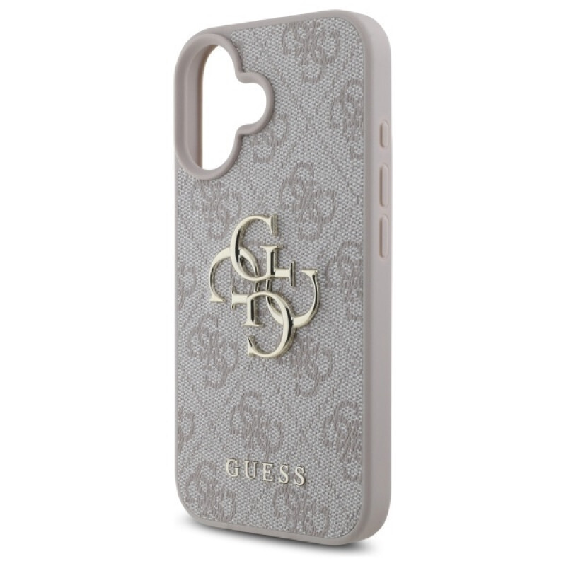 Θήκη Guess PU 4G Metal Logo Case Apple iPhone 16 Plus (6.7") Pink