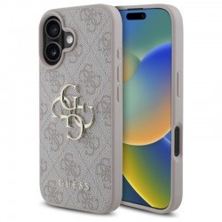 Θήκη Guess PU 4G Metal Logo Case Apple iPhone 16 Plus (6.7") Pink