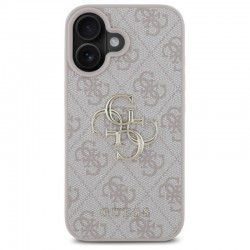Θήκη Guess PU 4G Metal Logo Case Apple iPhone 16 Plus (6.7") Pink