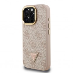 Guess PU 4G Strass Triangle Logo Stand Camera Frame MagSafe Case Apple iPhone 16 Pro Max (6.9") Pink Guess PU 4G Strass Triangle Logo Stand Camera Frame MagSafe Case Apple iPhone 16 Pro Max (6.9") Pink