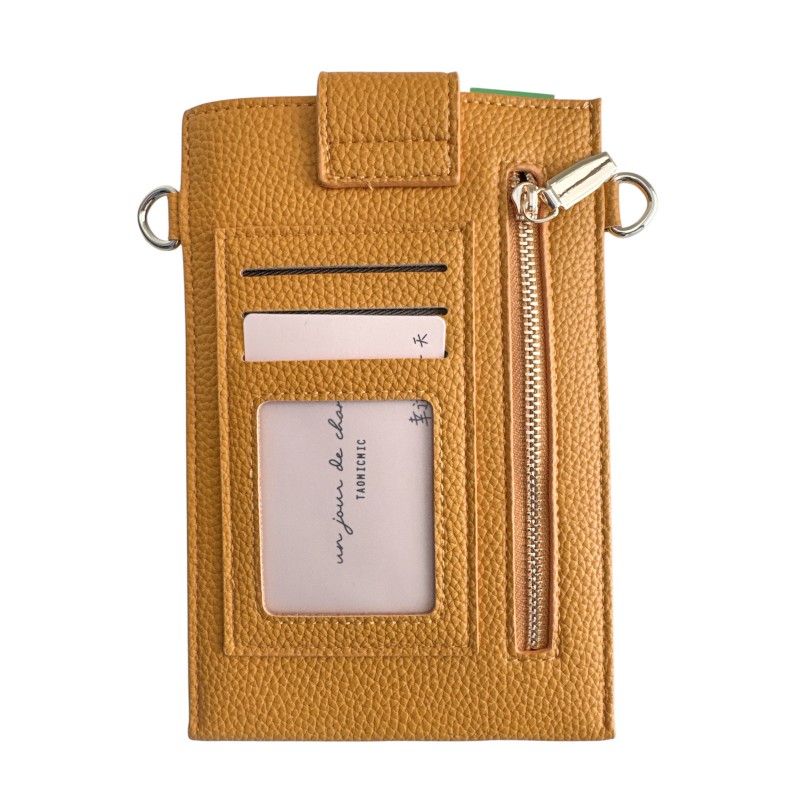 Τσάντα Crossbody Leather Phone Bag Orange