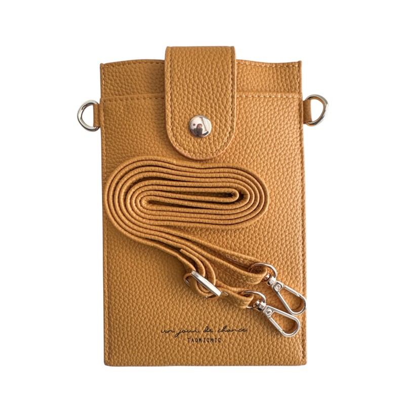 Τσάντα Crossbody Leather Phone Bag Orange