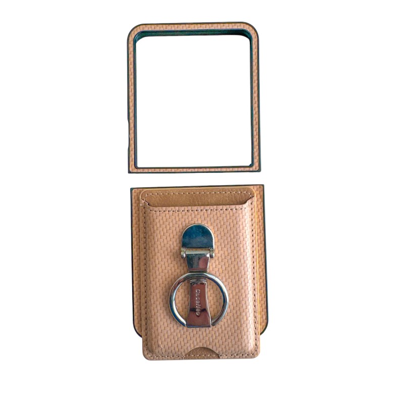 Θήκη Fiber Patterned With Ring Case Motorola Razr 60 Ultra Beige