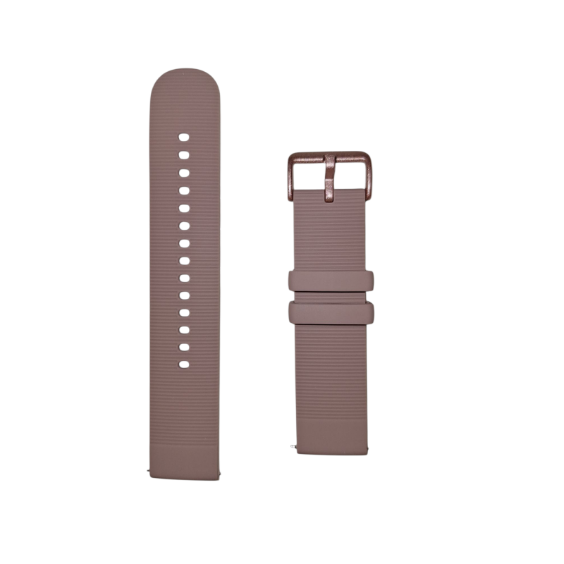 Ανταλλακτικό λουράκι QuickFit Smoothband  για Samsung Galaxy Watch5 (40mm & 42mm)/Watch4 (40mm & 44mm)/ Watch4 Classic (42mm & 46mm)/ Watch3(41mm)/Active 2(40/44mm)/Amazfit GTS 3 (43mm)/GTR(42mm) (20mm) Brown