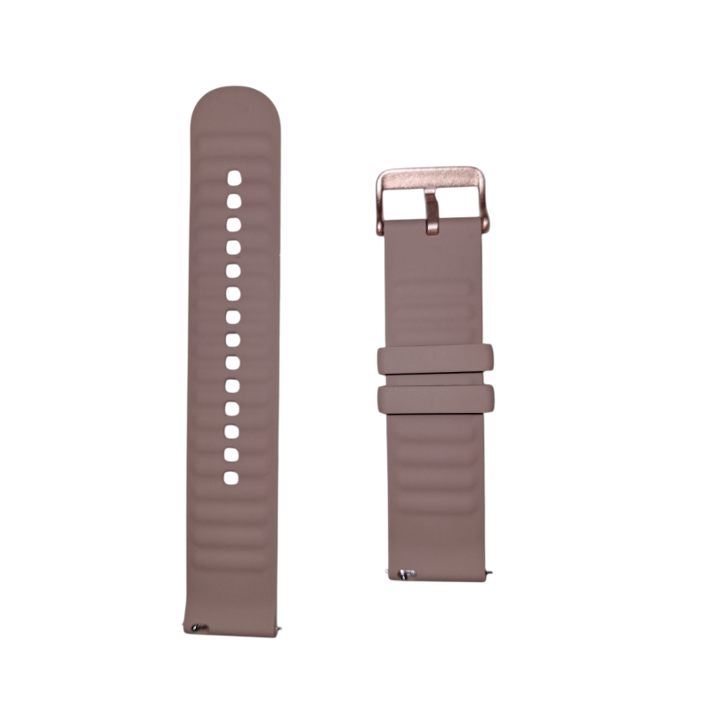 Ανταλλακτικό λουράκι QuickFit Smoothband  για Samsung Galaxy Watch5 (40mm & 42mm)/Watch4 (40mm & 44mm)/ Watch4 Classic (42mm & 46mm)/ Watch3(41mm)/Active 2(40/44mm)/Amazfit GTS 3 (43mm)/GTR(42mm) (20mm) Brown