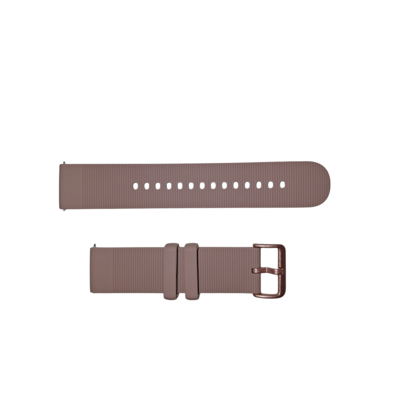 Ανταλλακτικό λουράκι QuickFit Smoothband  για Samsung Galaxy Watch5 (40mm & 42mm)/Watch4 (40mm & 44mm)/ Watch4 Classic (42mm & 46mm)/ Watch3(41mm)/Active 2(40/44mm)/Amazfit GTS 3 (43mm)/GTR(42mm) (20mm) Brown