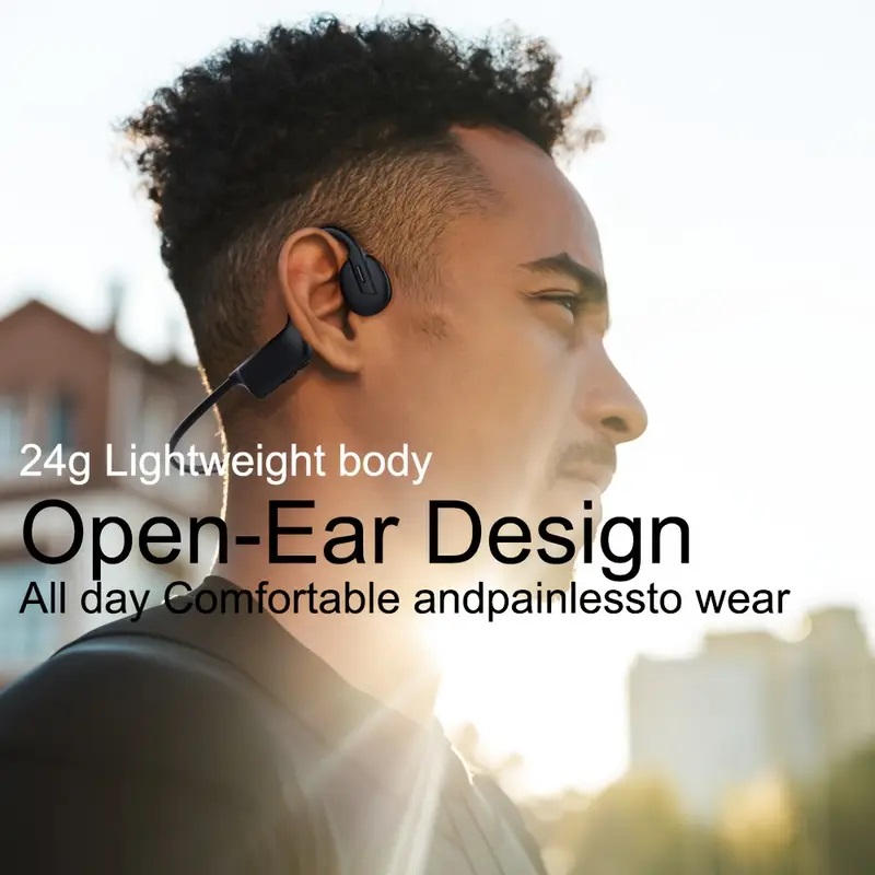 Ακουστικό Bluetooth S2 Open Ear Bone Conduction Wireless Headphones Black Ακουστικό Bluetooth S2 Open Ear Bone Conduction Wireless Headphones Black