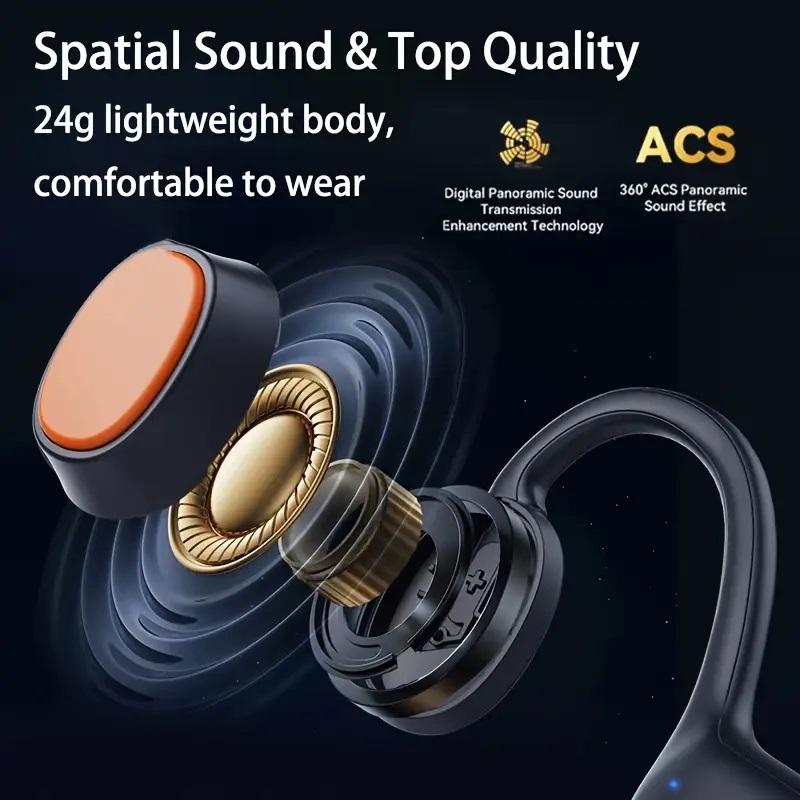 Ακουστικό Bluetooth S2 Open Ear Bone Conduction Wireless Headphones Black Ακουστικό Bluetooth S2 Open Ear Bone Conduction Wireless Headphones Black