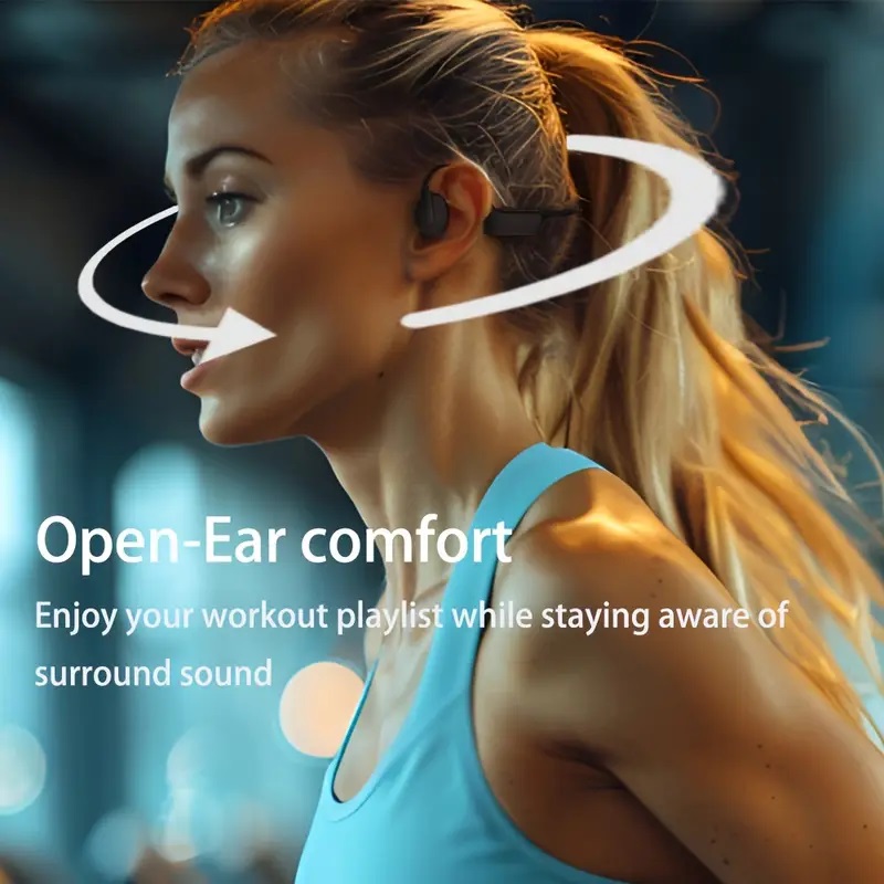 Ακουστικό Bluetooth S2 Open Ear Bone Conduction Wireless Headphones Black Ακουστικό Bluetooth S2 Open Ear Bone Conduction Wireless Headphones Black