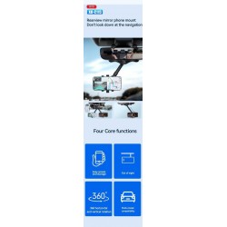 Βάση Αυτοκινήτου XO C115 Mirror Car Holder Black