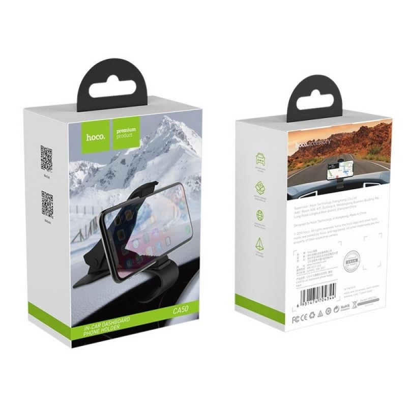 Βάση Αυτοκινήτου Hoco CA50 Peg Clip Car Holder Black