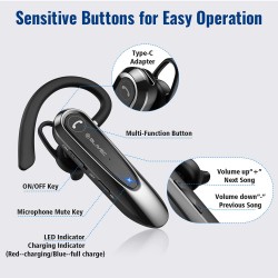 Ακουστικό Bluetooth Blavec Bluetooth Headset Adventure 5 (BHAD5-B) Black Ακουστικό Bluetooth Blavec Bluetooth Headset Adventure 5 (BHAD5-B) Black