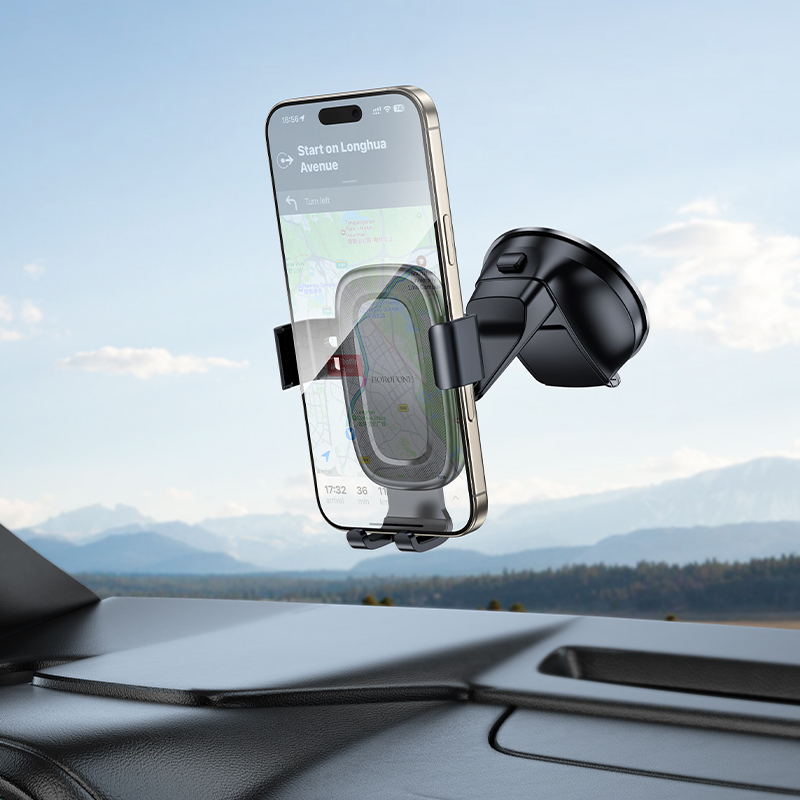 Βάση Αυτοκινήτου Borofone BH130 Follower Gravity to Windshield Black