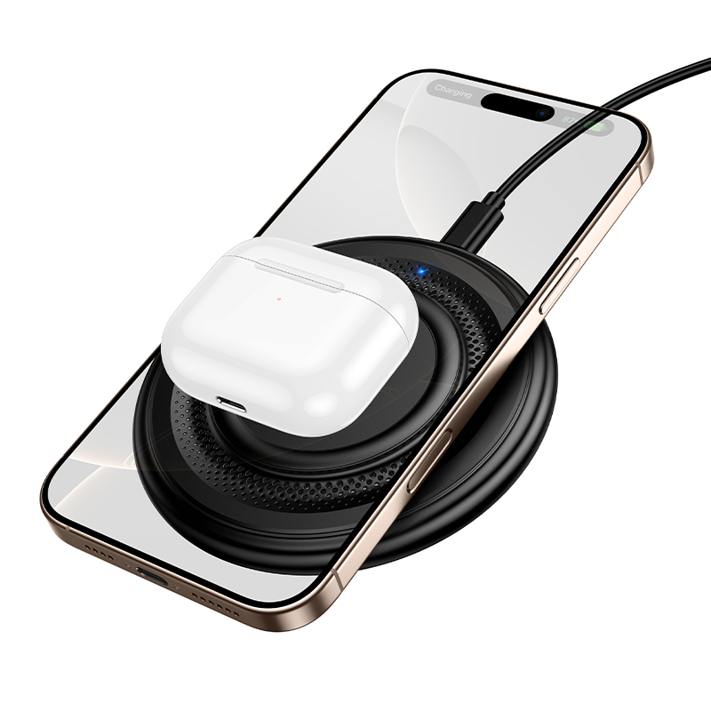 Ασύρματος Φορτιστής Borofone Induction Charger BQ40 Crown 15W Black