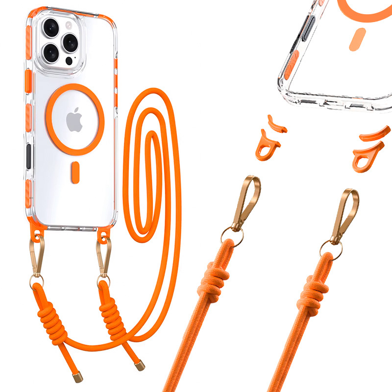 Θήκη Tel-Protect Strap Clear Case Apple iPhone 15 Pro Max (6.7") Orange Θήκη Tel-Protect Strap Clear Case Apple iPhone 15 Pro Max (6.7") Orange