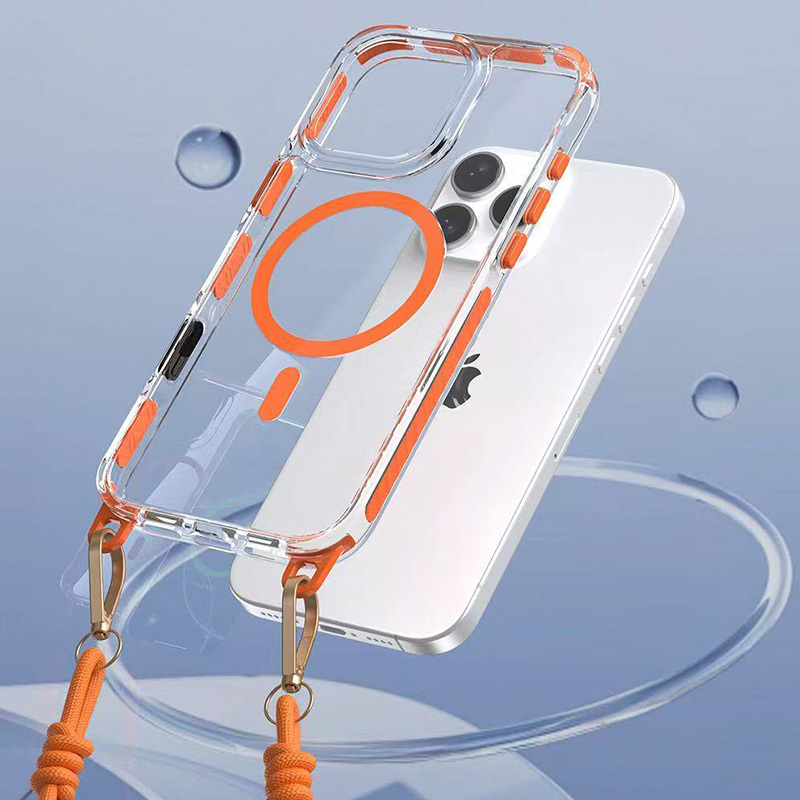 Θήκη Tel-Protect Strap Clear Case Apple iPhone 15 Pro Max (6.7") Orange Θήκη Tel-Protect Strap Clear Case Apple iPhone 15 Pro Max (6.7") Orange