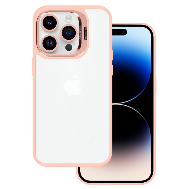 Θήκη Tel-Protect Tel Protect Kickstand Case + Camera Glass (lens) Apple iPhone 12 Pro (6.1") Light Pink Θήκη Tel-Protect Tel Protect Kickstand Case + Camera Glass (lens) Apple iPhone 12 Pro (6.1") Light Pink