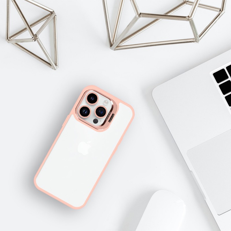 Θήκη Tel-Protect Tel Protect Kickstand Case + Camera Glass (lens) Apple iPhone 12 Pro (6.1") Light Pink Θήκη Tel-Protect Tel Protect Kickstand Case + Camera Glass (lens) Apple iPhone 12 Pro (6.1") Light Pink